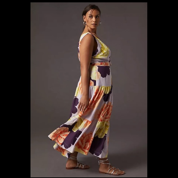 Anthropologie NWT Maeve Floral Wrap Maxi Dress Size 22W. - Picture 2 of 14